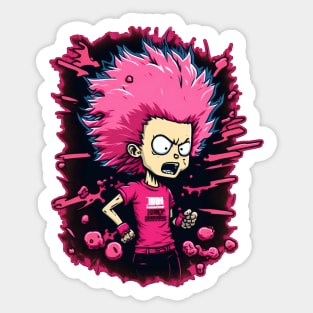 Pink Anger Sticker